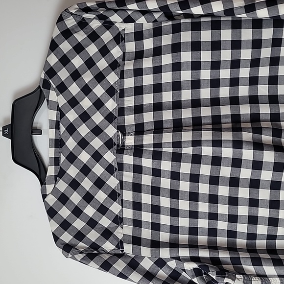 Duplicate listing. Talbots Black & White Plaid/Check Half Button up Top - Picture 10 of 14